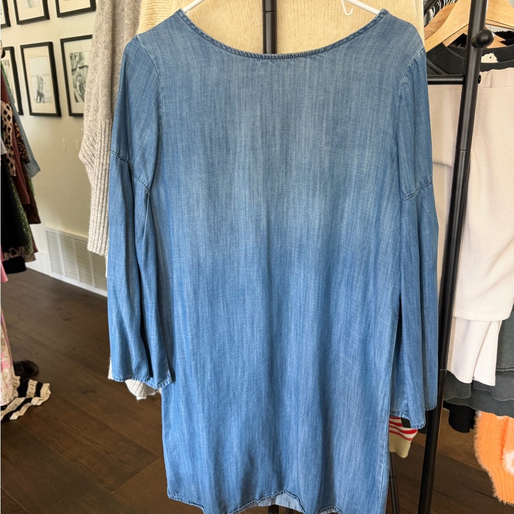 Anthropologie Blue Long Sleeve Dress